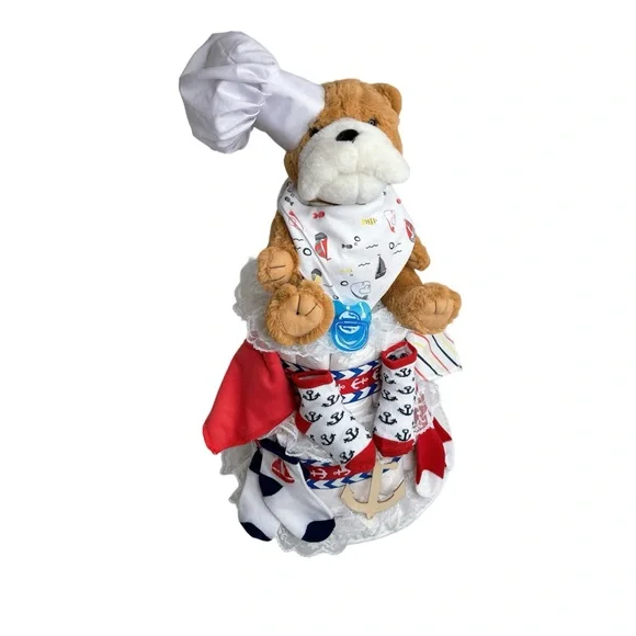 Nautical Doggy Diaper Cake
